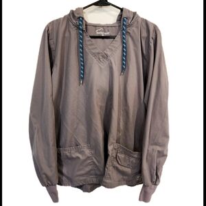 Butter-Soft Gray Scrub Hoodie